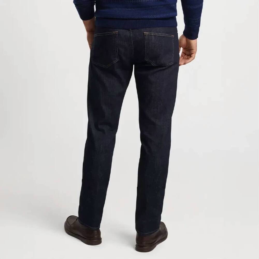 NEW PETER MILLAR vintage washed five-pocket pants - 32" in dark indigo - Picture 4 of 5